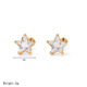 Star CZ Stainless Steel Stud Butterfly Earrings Back Earring
