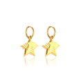 Layered Star Hoop Earring Stainless Steel