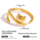 Rhinestone Linear Cat Stainless Steel Ring