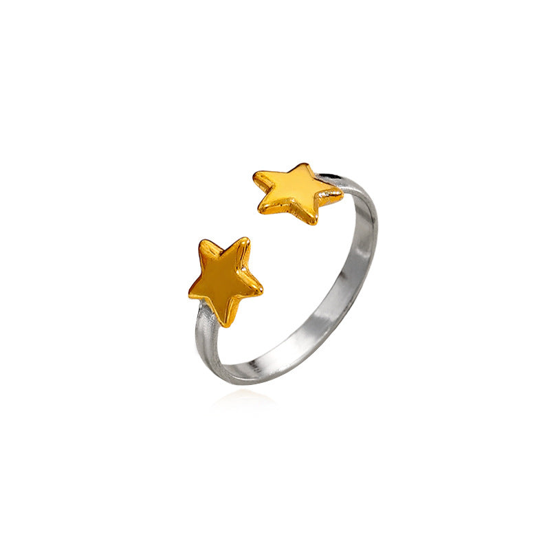 Minimalist Star Open Ring Stainless Steel Ring
