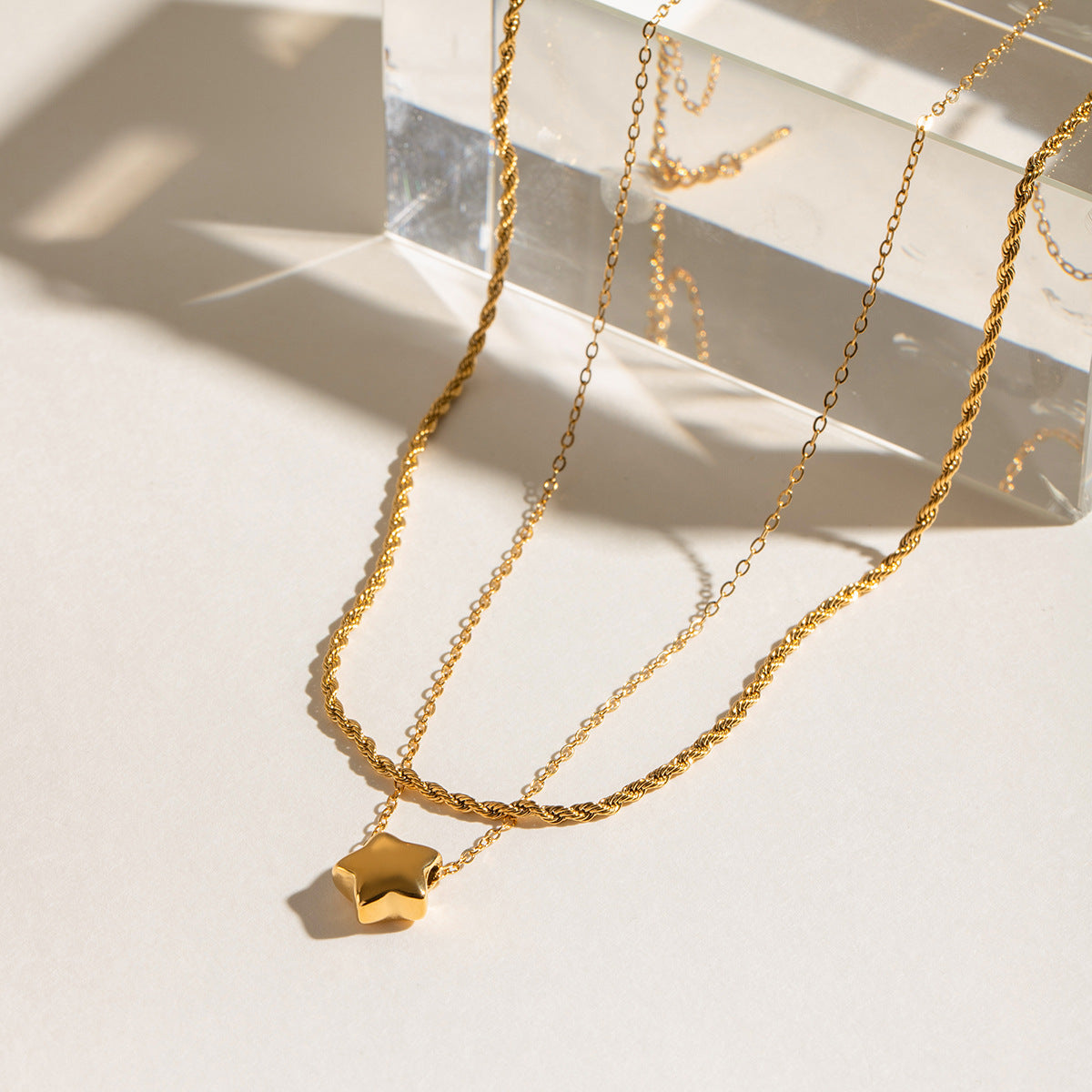 Star Dainty Clavicle Stainless Steel Necklace