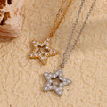 Sparkle CZ Star Stainless Steel Necklace