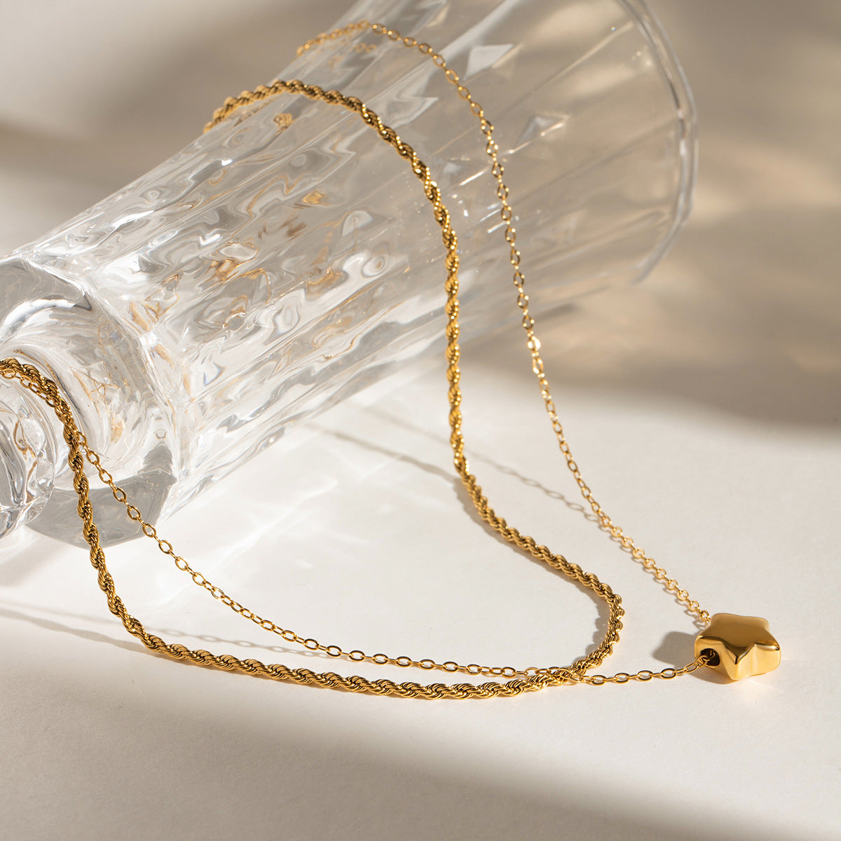 Star Dainty Clavicle Stainless Steel Necklace