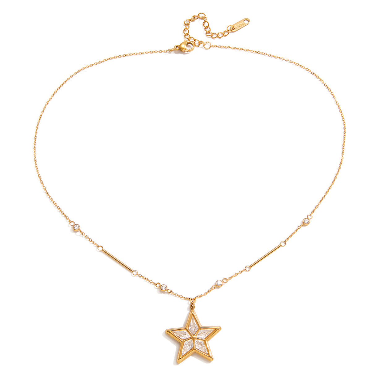 Star CZ Stainless Steel with Dainty Necklace