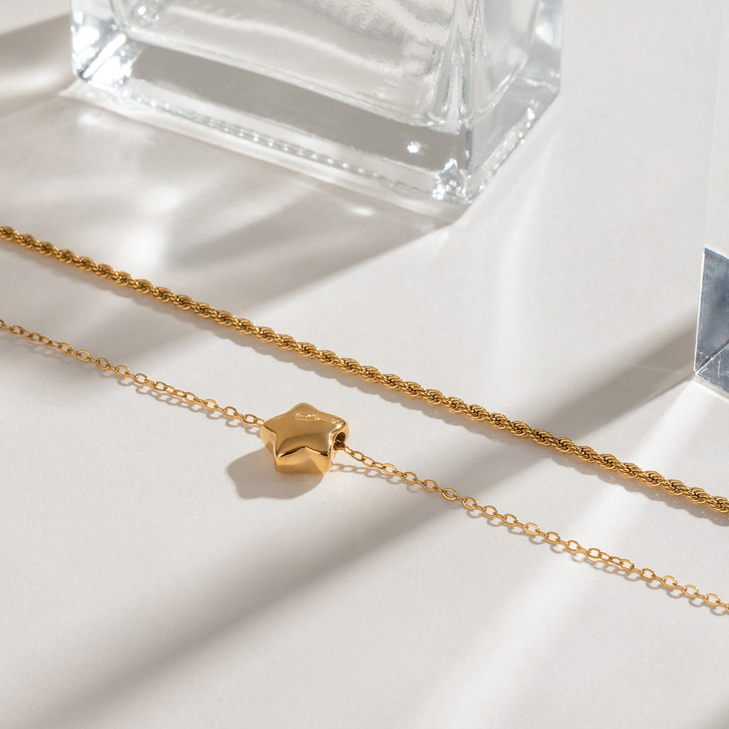 Star Dainty Clavicle Stainless Steel Necklace